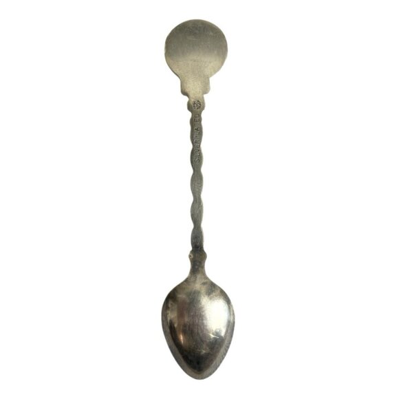 Antique Washington State Rhododendron Souvenir Spoon Silver Tone Teaspoon - Picture 3 of 4
